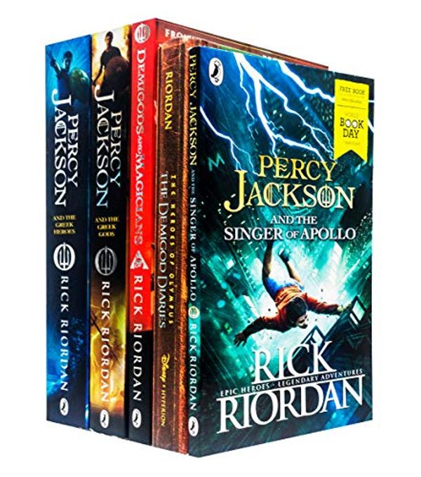 Cover Art for 9780678453186, Rick Riordan Collection 5 Books Set - Percy Jackson and The Greek Heroes, The Greek Gods, The Demigod Diaries, Demigods and Magicians, Singer of Apollo WBD 2019 by Rick Riordan