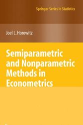 Cover Art for 9780387928692, Semiparametric and Nonparametric Methods in Econometrics by Joel L. Horowitz
