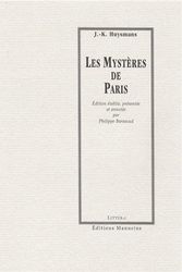 Cover Art for 9782845781009, Les Mystères de Paris by Joris-Karl Huysmans