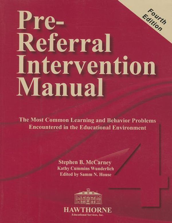 Cover Art for 9780015617004, Pre-Referral Intervention Manual [With CD (Audio)] by Stephen B. McCarney