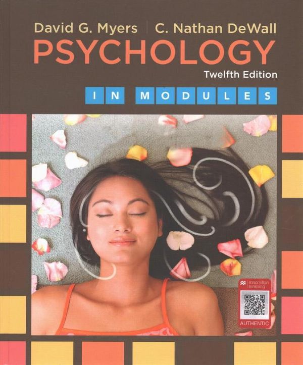 Cover Art for 9781319050610, Psychology In Modules 12e by D. Myers