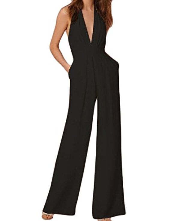 Cover Art for 9789985318690, neveraway Women Halter Solid Sleeveless Wide Leg Pants Jumpsuit Romper Black S by Unknown