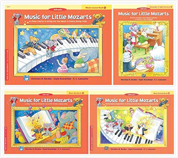 Cover Art for B07QPC4SPV, Alfred's Music for Little Mozarts Books 1 Set (4 Books) - Lesson Book 1, Workbook 1, Recital Book 1, Notespeller&Sight-Play Book 1 by Christine H. Barden, Gayle Kowalchyk, E. L. Lancaster