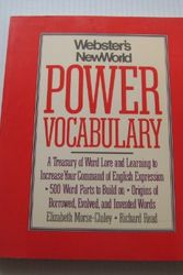 Cover Art for 9780139492235, Webster's New World Power Vocabulary by Elizabeth Morse-Cluley
