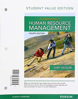 Cover Art for 9780135983225, Fundamentals of Human Resource Management + 2019 Mylab Management With Pearson Etext Access Card: Student Value Edition by Gary Dessler