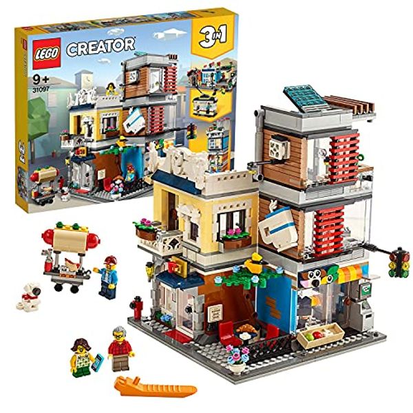 Cover Art for 5055964757588, LEGO 31097 Creator 3in1 Townhouse Pet Shop & Café Building Toy Brickset with 3 Minifigures, a brick-built Dog, Toucan and Mouse Figures by Unbranded