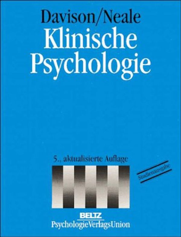 Cover Art for 9783621274142, Klinische Psychologie by Gerald C. Davison, John M. Neale, Steffen Fliegel, Hans-Ulrich. Wittchen, Martin. Hautzinger