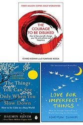 Cover Art for 9789123801879, Courage To Be Disliked, The Things You Can See Only When You Slow Down, Love For Imperfect Things [Hardcover] 3 Books Collection Set by Ichiro Kishimi, Fumitake Koga, Haemin Sunim