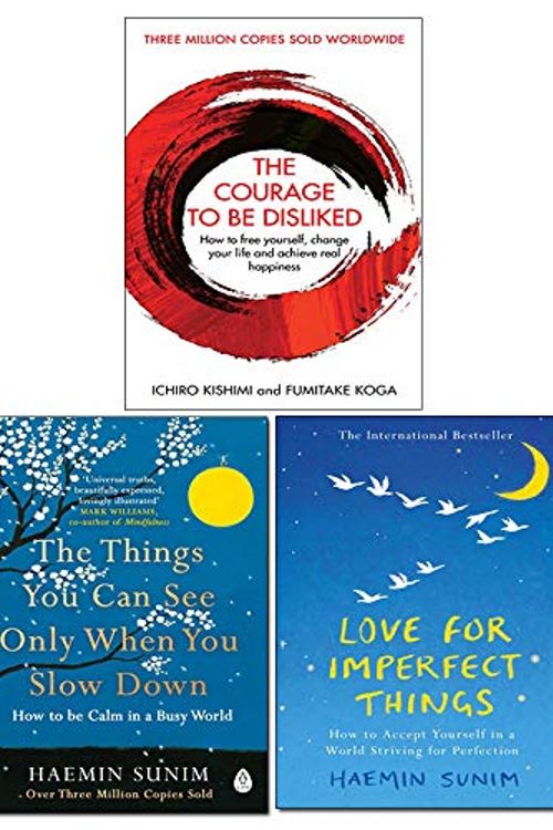 Cover Art for 9789123801879, Courage To Be Disliked, The Things You Can See Only When You Slow Down, Love For Imperfect Things [Hardcover] 3 Books Collection Set by Ichiro Kishimi, Fumitake Koga, Haemin Sunim