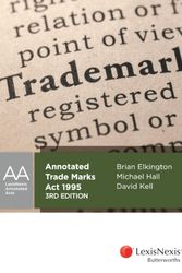 Cover Art for 9780409349290, Annotated Trade Marks Act 1995, 3rd edition by Kell and Hall Elkington