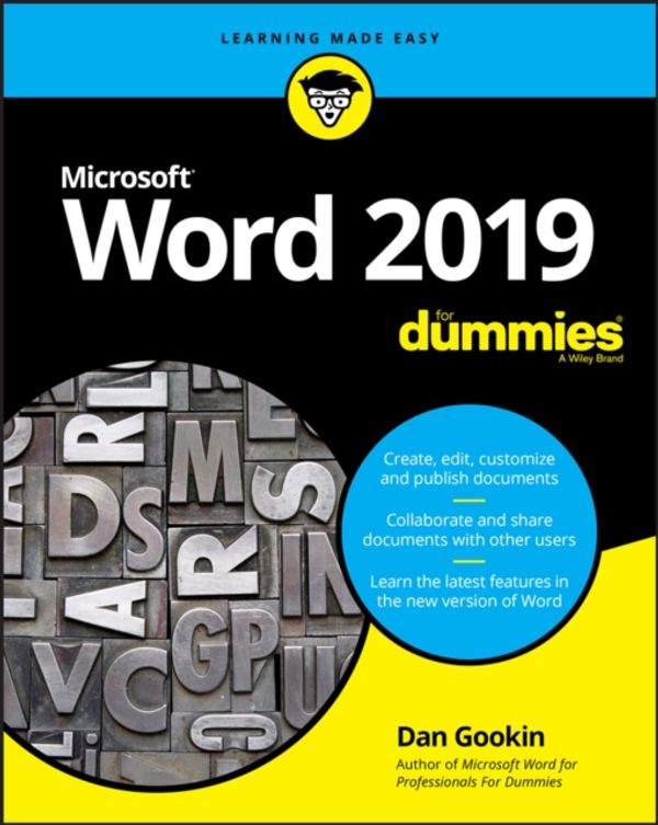 Cover Art for 9781119514060, Word 2019 For Dummies by Dan Gookin