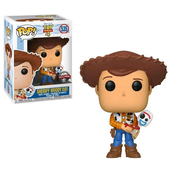 Cover Art for 0889698374712, Toy Story 4 - Woody (with Forky) Pop! Vinyl Figure by Funko