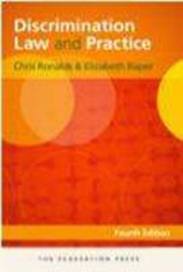 Cover Art for 9781862878822, Discrimination Law and Practice by Chris Ronalds, Elizabeth Raper