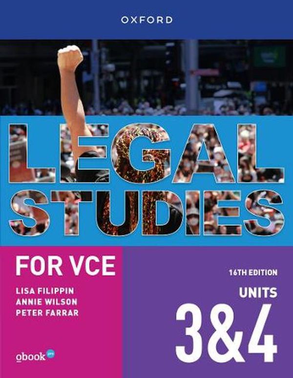 Cover Art for 9780190342548, Legal Studies for VCE Units 3 & 4 Student Book+obook pro by Filippin, Wilson, Farrar