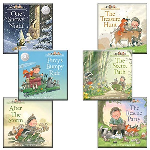 Cover Art for 9780007951383, Percy the Park Keeper Collection 6 Books Set in a Bag By Nick Butterworth (After The Storm, The Treasure Hunt, Percys Bumpy Ride, The Rescue Party, One Snowy Night, The Secret Path) by Nick Butterworth
