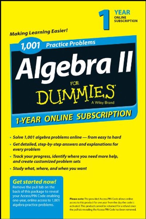 Cover Art for 9781118843826, 1,001 Algebra I Practice Problems for Dummies, Online 1-Year Subscription by Mary Jane Sterling