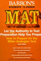 Cover Art for 9780812017762, How to prepare for the MAT Miller analogies test by Professor Robert J Sternberg