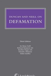 Cover Art for 9780406178312, Duncan and Neill on Defamation by Sir Brian Neill