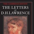 Cover Art for 9780521231176, The Letters of D.H. Lawrence by D. H. Lawrence