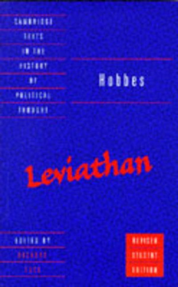 Cover Art for 9780521560993, Hobbes: Leviathan: Revised student edition (Cambridge Texts in the History of Political Thought) by Thomas Hobbes